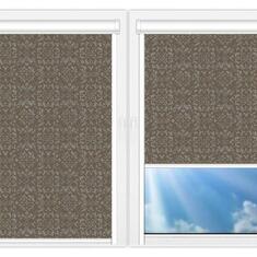 Кассетные рулонные шторы UNI Палау коричневый